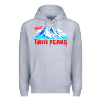 Heather Grey visit twin peaks Premium Hoodie - artisFamous