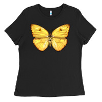 Black Cloudless Sulphur Butterfly Ladies Tee - LillyAllenDesigns