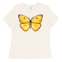 Bone Cloudless Sulphur Butterfly Ladies Tee - LillyAllenDesigns