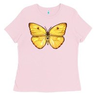 Bubblegum Pink Cloudless Sulphur Butterfly Ladies Tee - LillyAllenDesigns