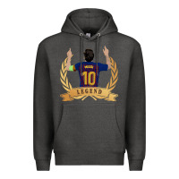 Charcoal Heather Messi The Legend Premium Hoodie - artisFamous