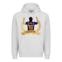 Dove Grey Messi The Legend Premium Hoodie - artisFamous