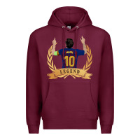 Burgundy Messi The Legend Premium Hoodie - artisFamous