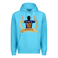 Ocean Blue Messi The Legend Premium Hoodie - artisFamous