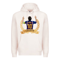 Pale Pink Messi The Legend Premium Hoodie - artisFamous
