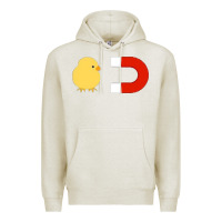 Oatmeal Heather chick magnet Premium Hoodie - artisFamous