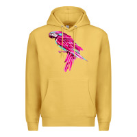 Antique Gold pink parrot T-shirts Premium Hoodie - artisFamous