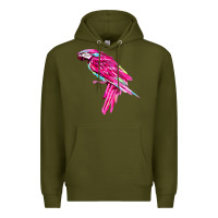 Army Green pink parrot T-shirts Premium Hoodie - artisFamous