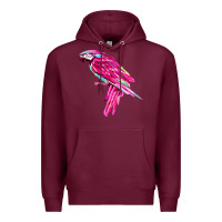 Burgundy pink parrot T-shirts Premium Hoodie - artisFamous