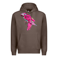Coffee pink parrot T-shirts Premium Hoodie - artisFamous