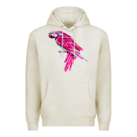 Oatmeal Heather pink parrot T-shirts Premium Hoodie - artisFamous