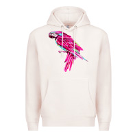 Pale Pink pink parrot T-shirts Premium Hoodie - artisFamous