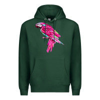 Sports Green pink parrot T-shirts Premium Hoodie - artisFamous