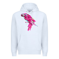 White pink parrot T-shirts Premium Hoodie - artisFamous