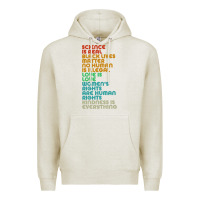 Oatmeal Heather vintage, retro science is real, black lives matter Premium Hoodie - artisFamous