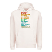Pale Pink vintage, retro science is real, black lives matter Premium Hoodie - artisFamous