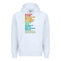 White vintage, retro science is real, black lives matter Premium Hoodie - artisFamous