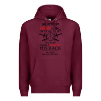 Burgundy tabletop rpg d20 orc massage critical failure Premium Hoodie - artisFamous