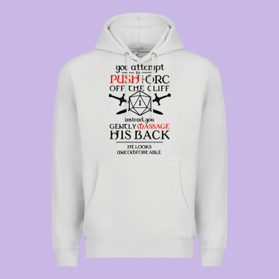 Tabletop Rpg D20 Orc Massage Critical Failure Premium Hoodie Designed By Artisfamous