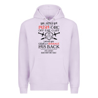 Lilac tabletop rpg d20 orc massage critical failure Premium Hoodie - artisFamous