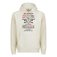 Oatmeal Heather tabletop rpg d20 orc massage critical failure Premium Hoodie - artisFamous