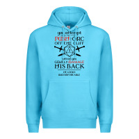 Ocean Blue tabletop rpg d20 orc massage critical failure Premium Hoodie - artisFamous