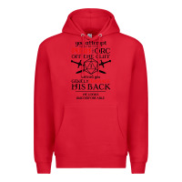 Red tabletop rpg d20 orc massage critical failure Premium Hoodie - artisFamous