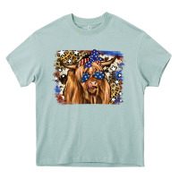 Arona 4th of July Highland Cattle Heavy Core Tee - RanaPortraitStore