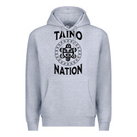 Heather Grey white taino nation coqui sun boricua taino Premium Hoodie - artisFamous