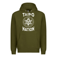 Army Green white taino nation coqui sun boricua taino Premium Hoodie - artisFamous