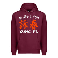 Burgundy wing chun kung fu conception inspirante Premium Hoodie - artisFamous