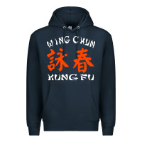 Navy wing chun kung fu conception inspirante Premium Hoodie - artisFamous