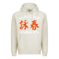 Oatmeal Heather Wing Chun Premium Hoodie - artisFamous