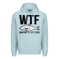 Blue Mist wtf where's the fish Premium Hoodie - artisFamous