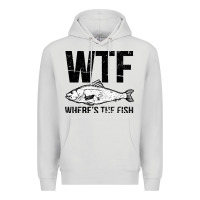 Dove Grey wtf where's the fish Premium Hoodie - artisFamous
