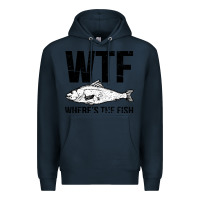 Navy wtf where's the fish Premium Hoodie - artisFamous