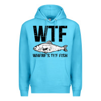 Ocean Blue wtf where's the fish Premium Hoodie - artisFamous