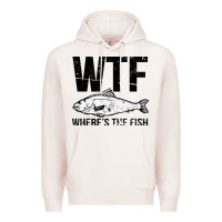 Pale Pink wtf where's the fish Premium Hoodie - artisFamous