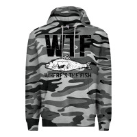 Slate Camo wtf where's the fish Premium Hoodie - artisFamous