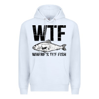 White wtf where's the fish Premium Hoodie - artisFamous