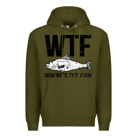 Army Green wtf where's the fish Premium Hoodie - artisFamous