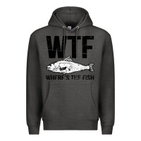 Charcoal Heather wtf where's the fish Premium Hoodie - artisFamous