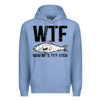 Colony Blue wtf where's the fish Premium Hoodie - artisFamous