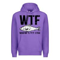 Purple wtf where's the fish Premium Hoodie - artisFamous