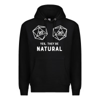 Black yes they're natural 20 dice funny rpg gamer Premium Hoodie - artisFamous