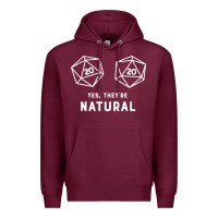 Burgundy yes they're natural 20 dice funny rpg gamer Premium Hoodie - artisFamous