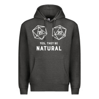 Charcoal Heather yes they're natural 20 dice funny rpg gamer Premium Hoodie - artisFamous