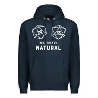Navy yes they're natural 20 dice funny rpg gamer Premium Hoodie - artisFamous