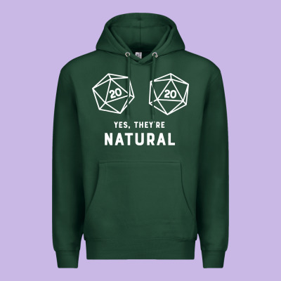 Yes They're Natural 20 Dice Funny Rpg Gamer Premium Hoodie Designed By Artisfamous