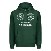 Sports Green yes they're natural 20 dice funny rpg gamer Premium Hoodie - artisFamous
